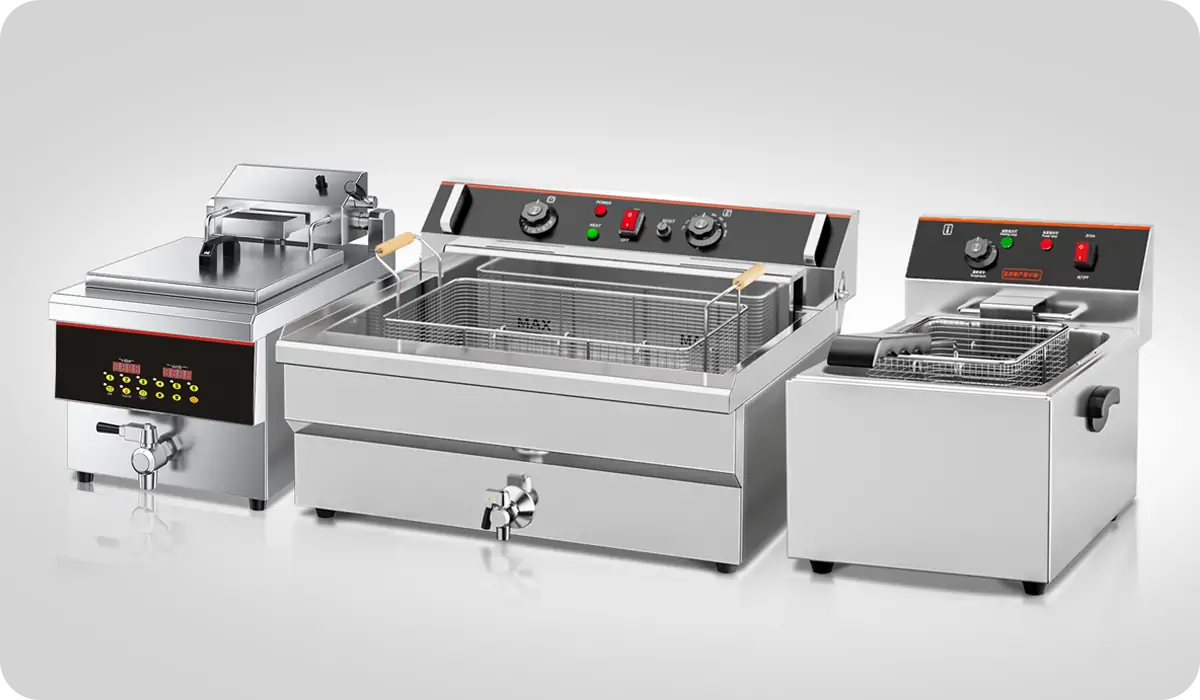 Commercial deep fryer for restaurant and fast food kitchen equipment