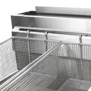 Commercial gas deep fryer basket hanging hook for convenient oil draining operation
