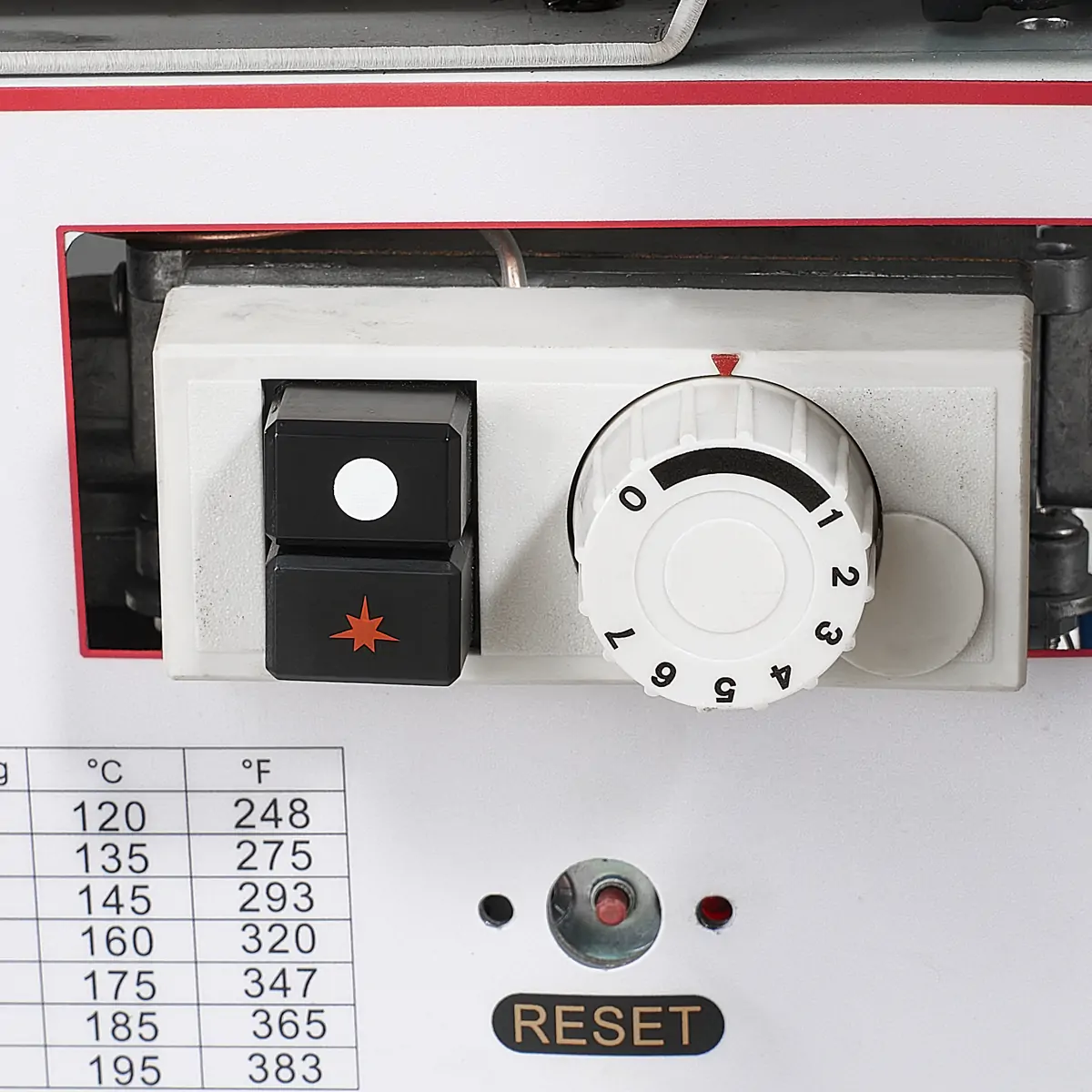 Control panel of commercial gas deep fryer with flame adjustment system