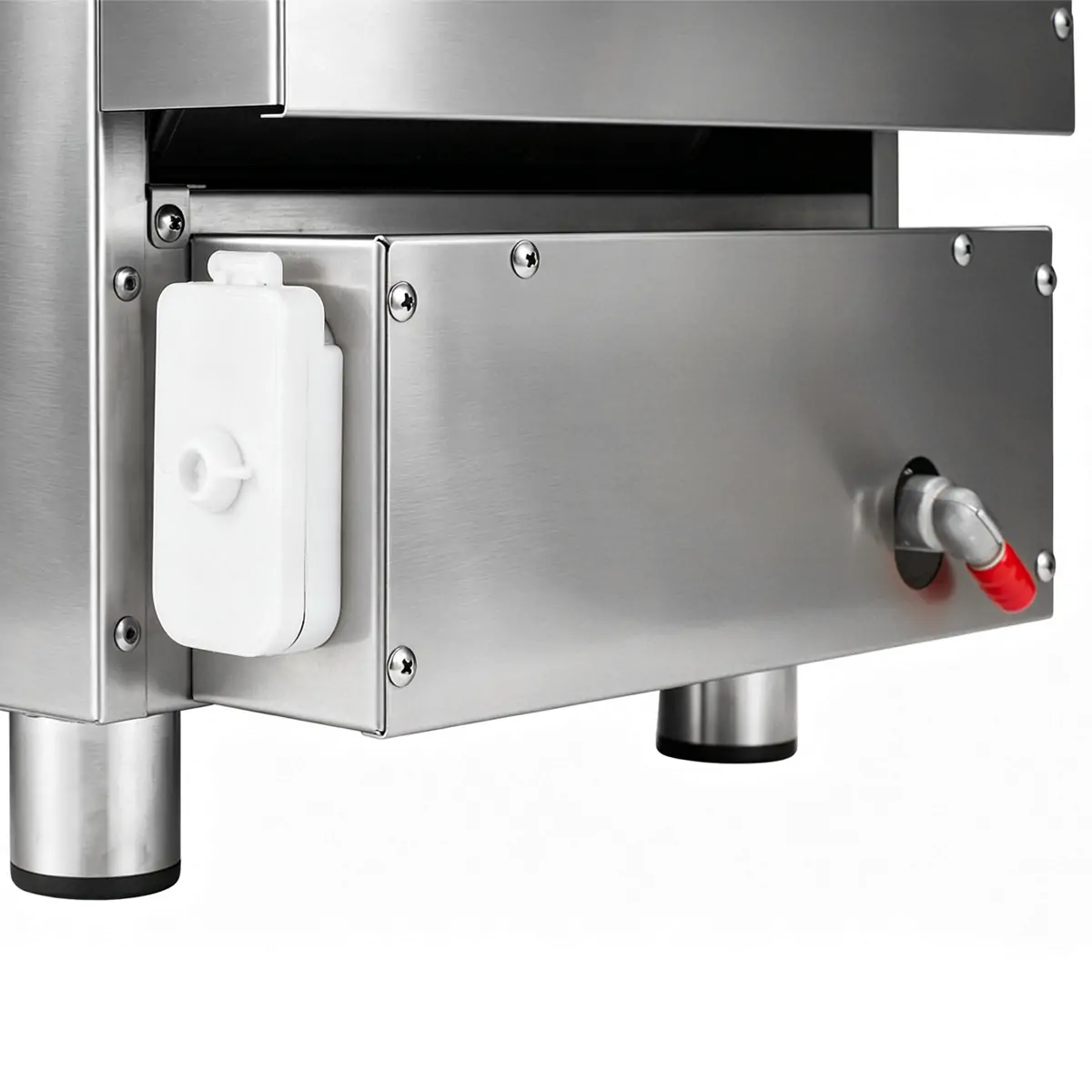 Gas inlet connection port of commercial countertop gas fryer