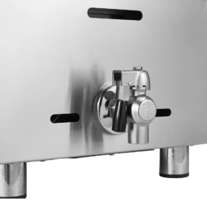 Oil drain valve system of commercial countertop gas deep fryer