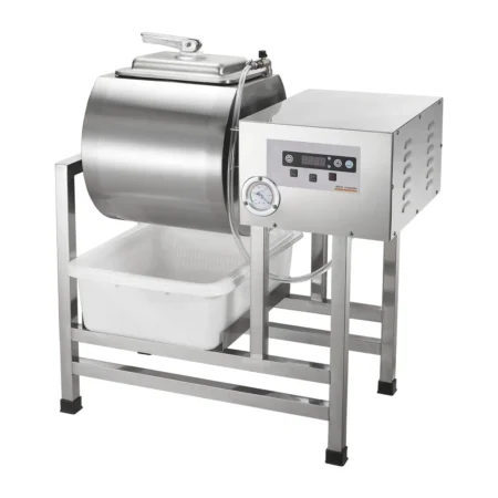 Commercial automatic vacuum meat marinator machine with stainless steel rotating drum