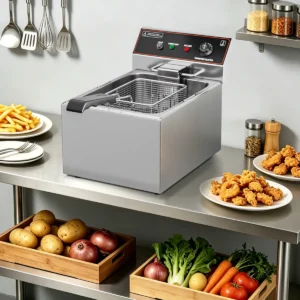 Countertop commercial electric fryer for fast food shop and restaurant kitchen