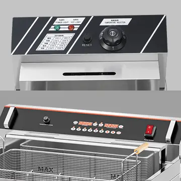 Custom control panel design for commercial kitchen fryer equipment