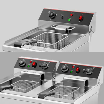 Custom tank quantity and capacity options for commercial deep fryer