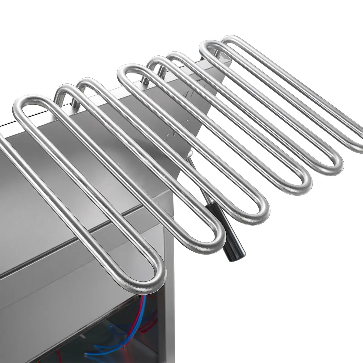 Flip-able heating head assembly for cleaning EF001-SX vertical fryer