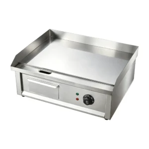 EG-0027 single temperature control commercial electric griddle 45-degree white background view for restaurant kitchen