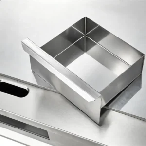EG-0027 commercial electric griddle oil collection tray detail for easy cleaning