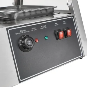Mechanical temperature control panel of commercial hot air food warmer display cabinet