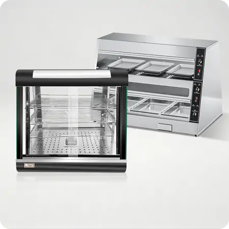 Food warming display cabinet supplier for commercial catering and restaurant use