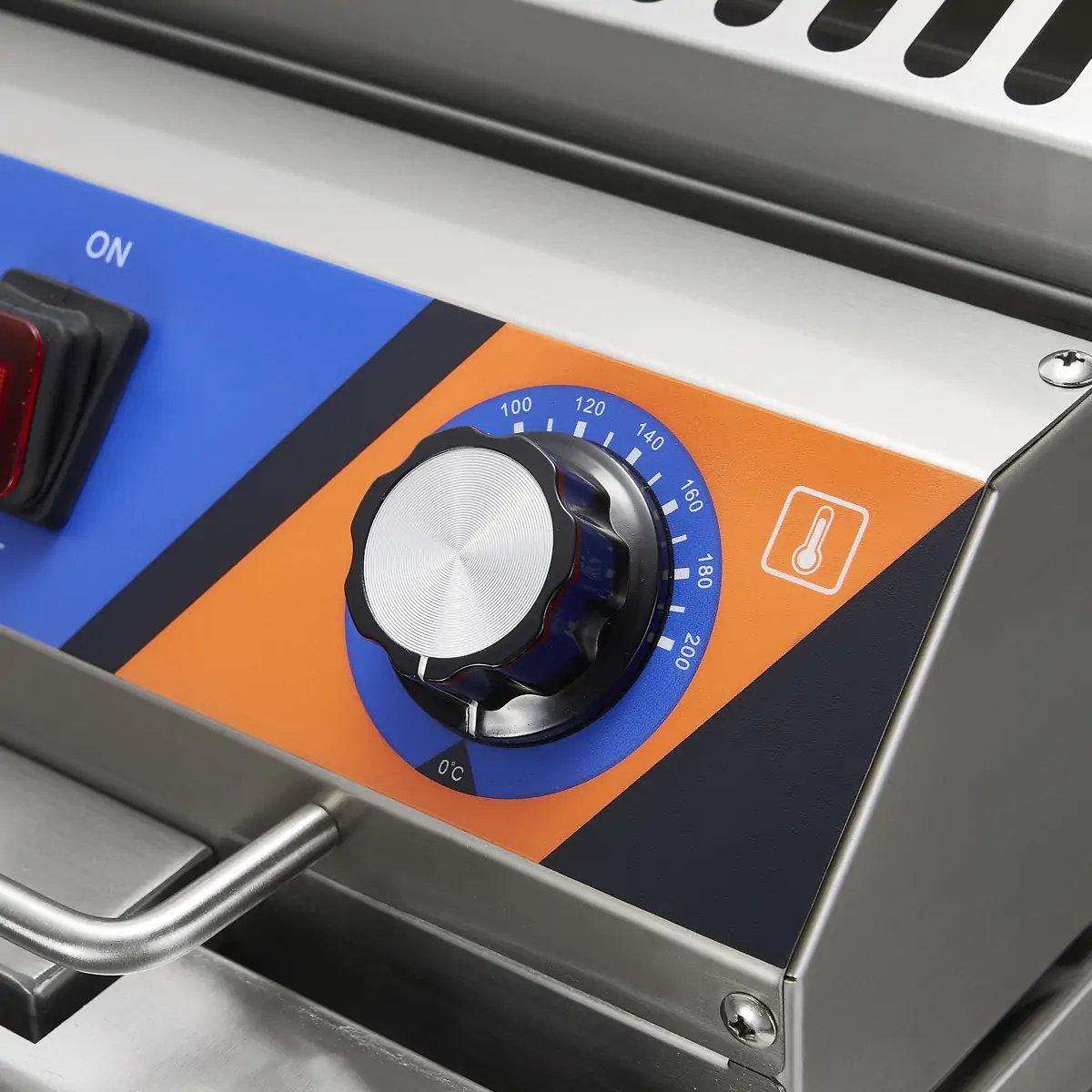 Mechanical thermostat control knob of commercial gas deep fryer