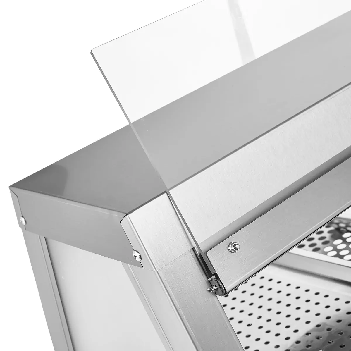 Stainless steel body structure of commercial food warmer display cabinet
