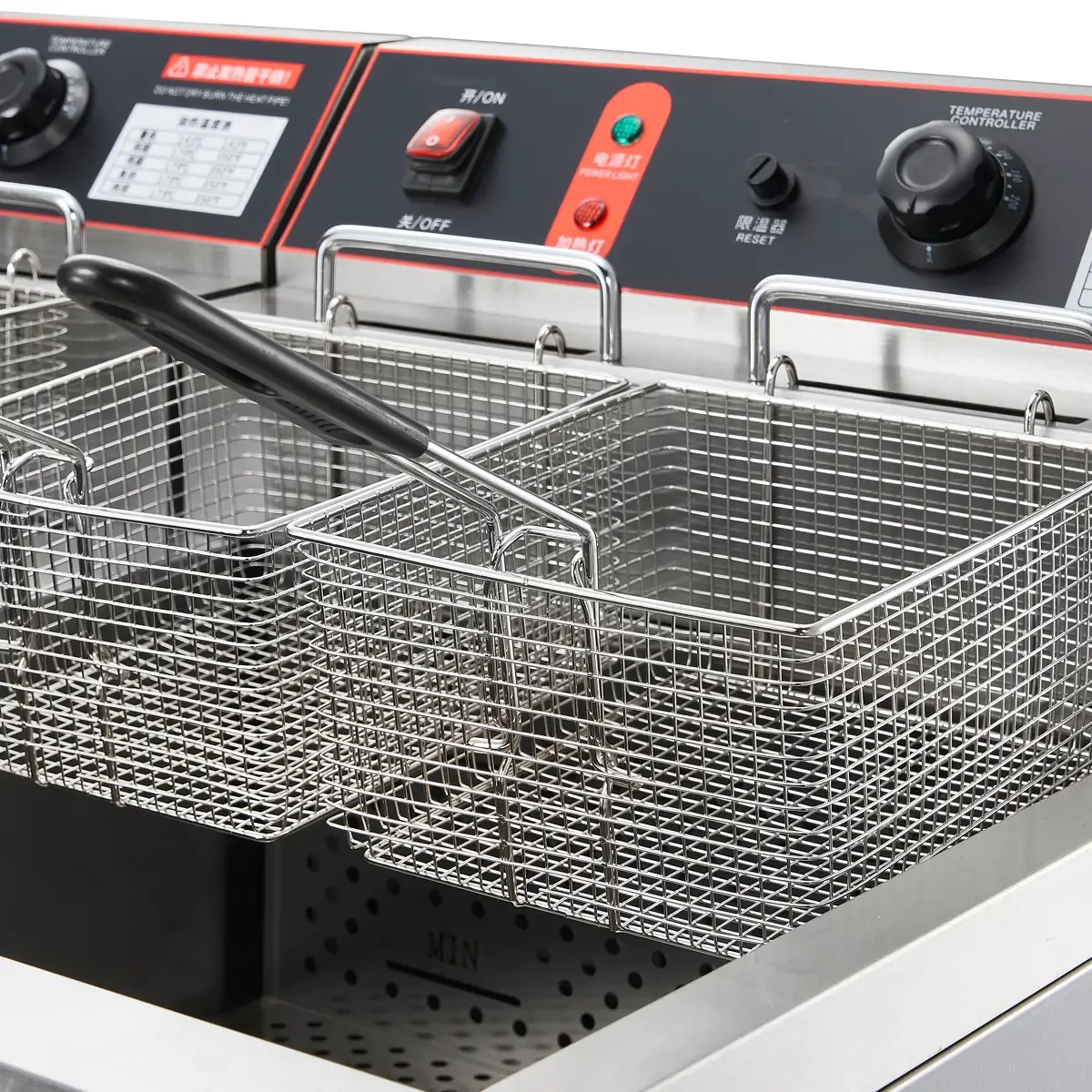 EF003-A4 commercial double tank deep fryer basket hanging system stainless steel fryer rack