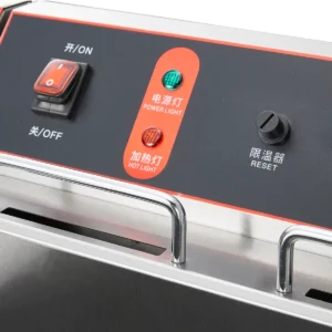 EF003-A4 double tank electric deep fryer dual mechanical control panel thermostat system