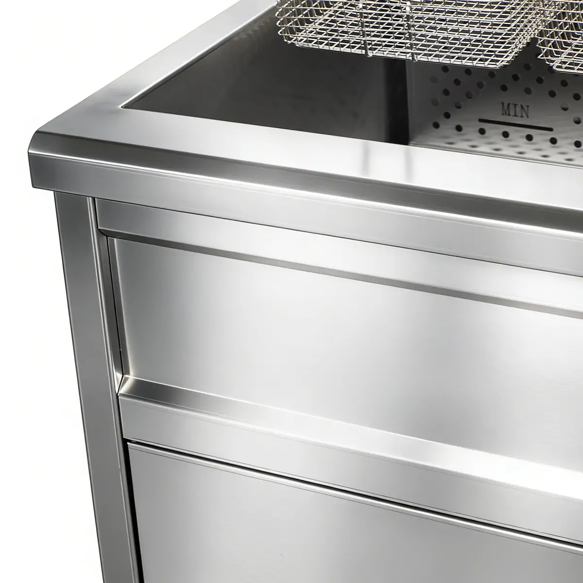 EF003-A4 commercial electric deep fryer stainless steel heavy duty freestanding fryer body structure