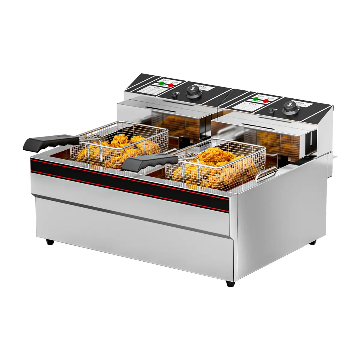 EF010-B long tank double tank commercial electric deep fryer