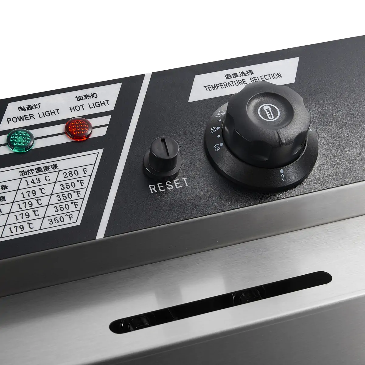 Mechanical thermostat control for commercial deep fryer
