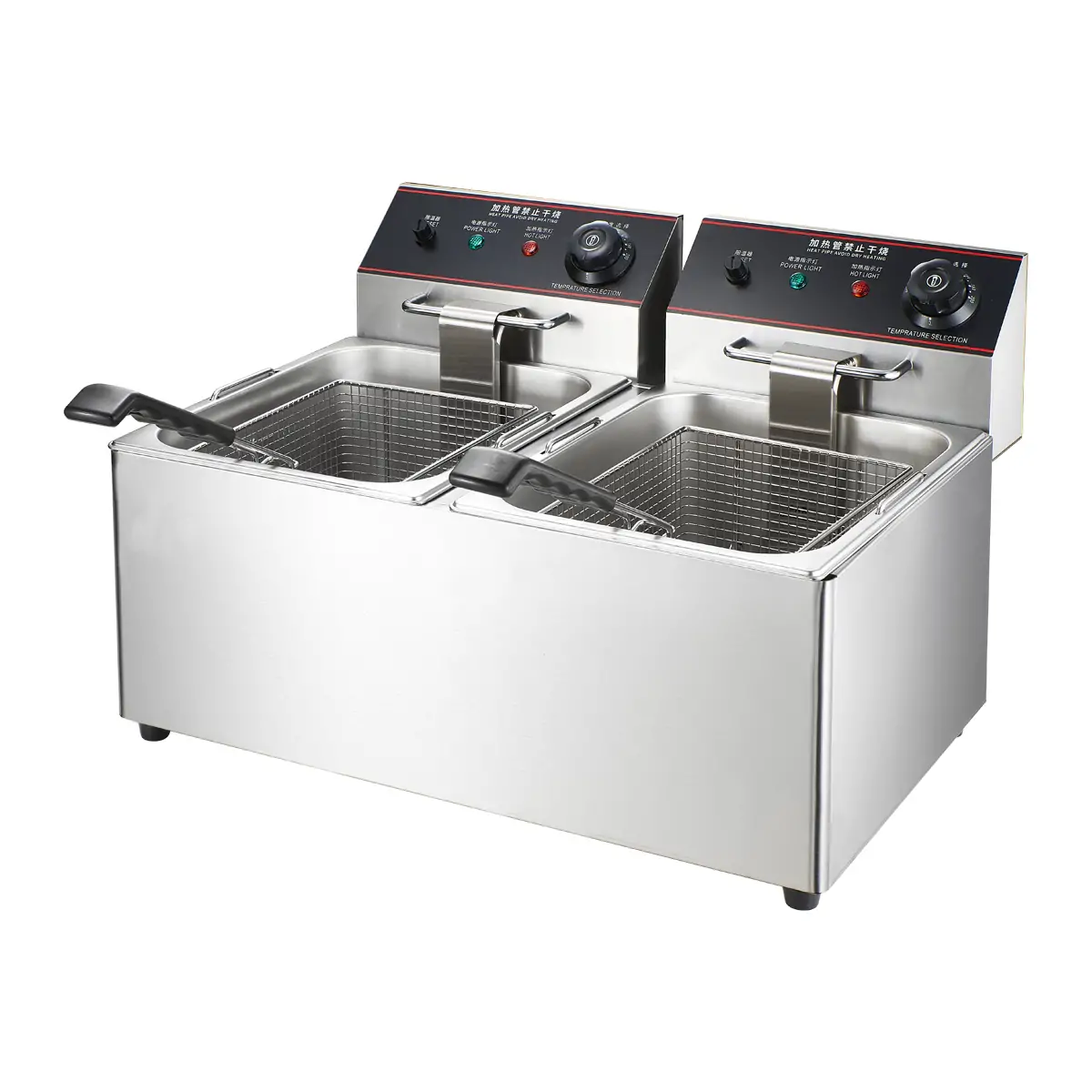 EF018 series double tank commercial electric deep fryer overview