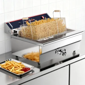 Long tank electric deep fryer for fried chicken and seafood