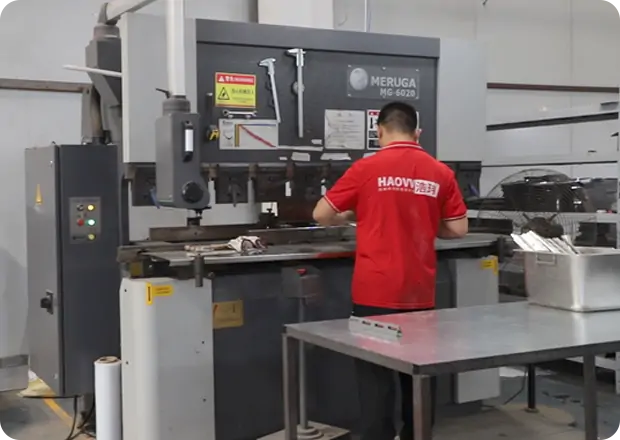 CNC processing engineers producing precision components for commercial frying equipment