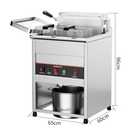 EF001-SX05 upright single tank commercial electric fryer dimensions, 50L oil capacity, 9KW, 220V/380V