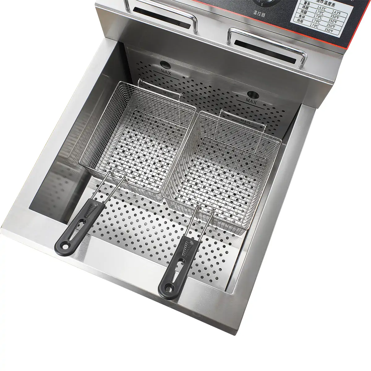 Commercial Deep Fryer Basket And Oil Tank Structure