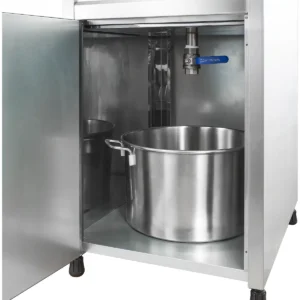Free Standing Deep Fryer With Oil Drain Valve And Storage Cabinet
