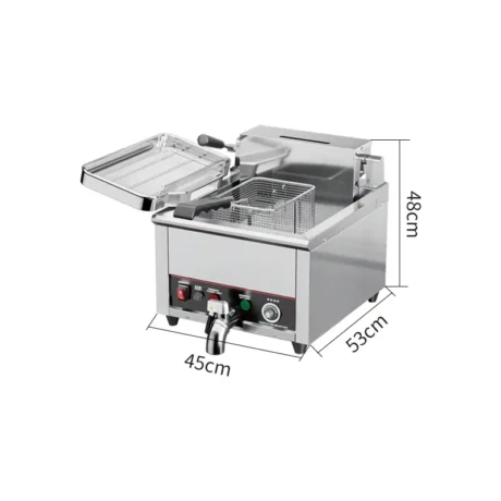 EF004-A3 commercial electric fryer with drain valve