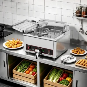 EF004-B Series commercial electric fryer in restaurant kitchen