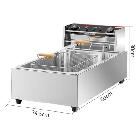 EF005-B2 22L Long Tank Commercial Electric Deep Fryer with Mechanical Timer Control