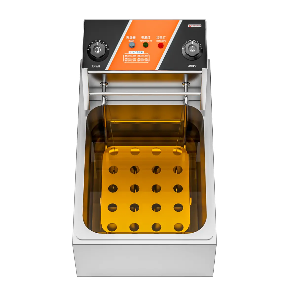 EF007-B electric deep fryer oil tank capacity display