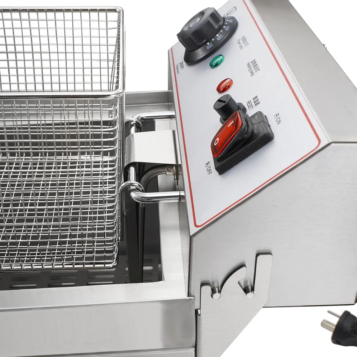 Commercial fryer basket hanging position for oil draining