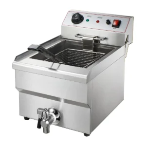EF011-A series commercial countertop electric fryer with drain valve available in 10L 13L and 16L capacities