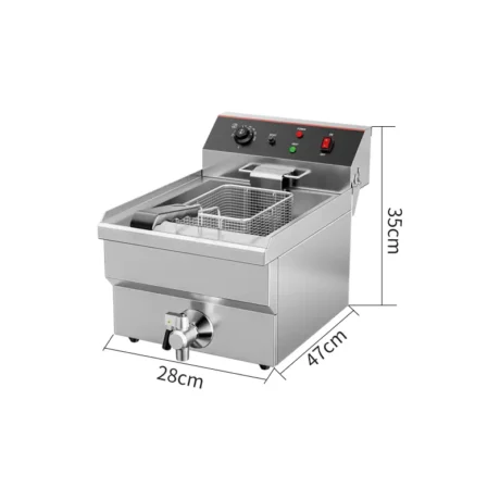 EF011-A1 countertop electric fryer dimensions with 10L oil capacity and 3KW heating power