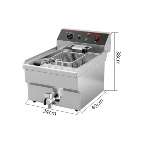 EF011-A3 countertop electric fryer dimensions with 16L oil capacity and 3.5KW heating power