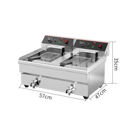 EF011-A4 commercial double tank electric fryer manufacturer