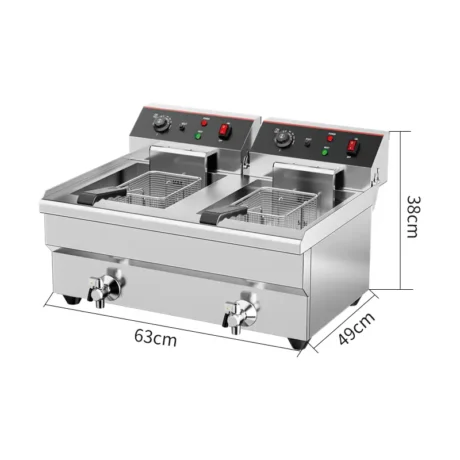 EF011-A5 countertop electric fryer with drain valve