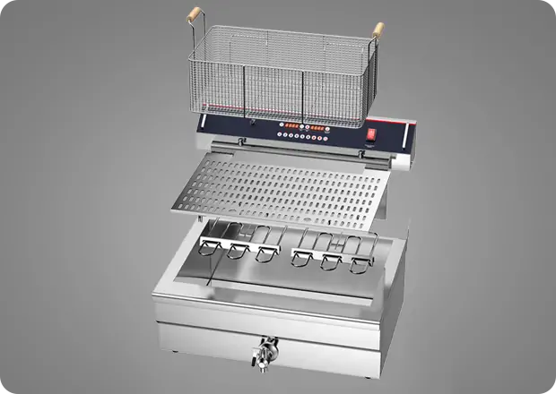 CAD structural design for commercial kitchen frying equipment development