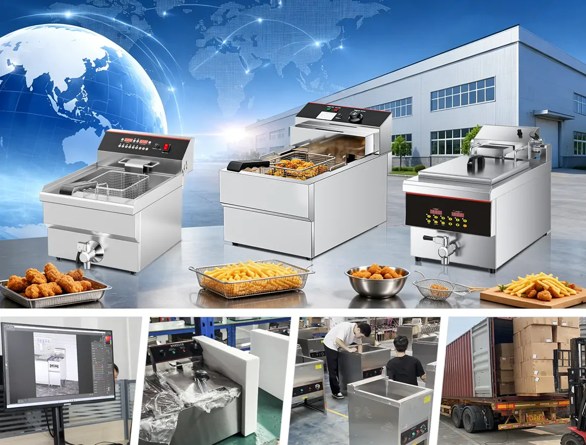 Top deep fryer manufacturer China offering OEM commercial electric fryer factory solutions for distributors, wholesalers and restaurant chains