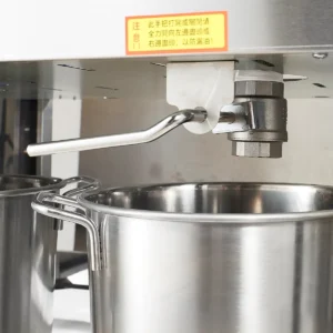 Commercial deep fryer oil drain valve and storage cabinet system