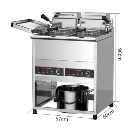 Freestanding double tank 20L commercial deep fryer EF001-JX06