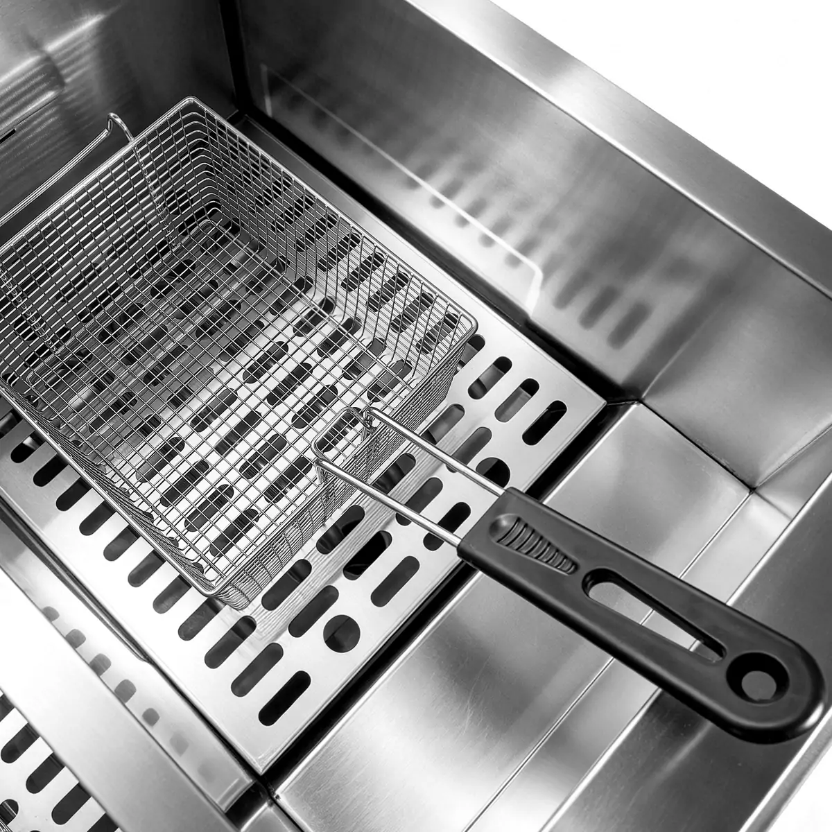 EF001-SX double tank commercial deep fryer oil tank with basket