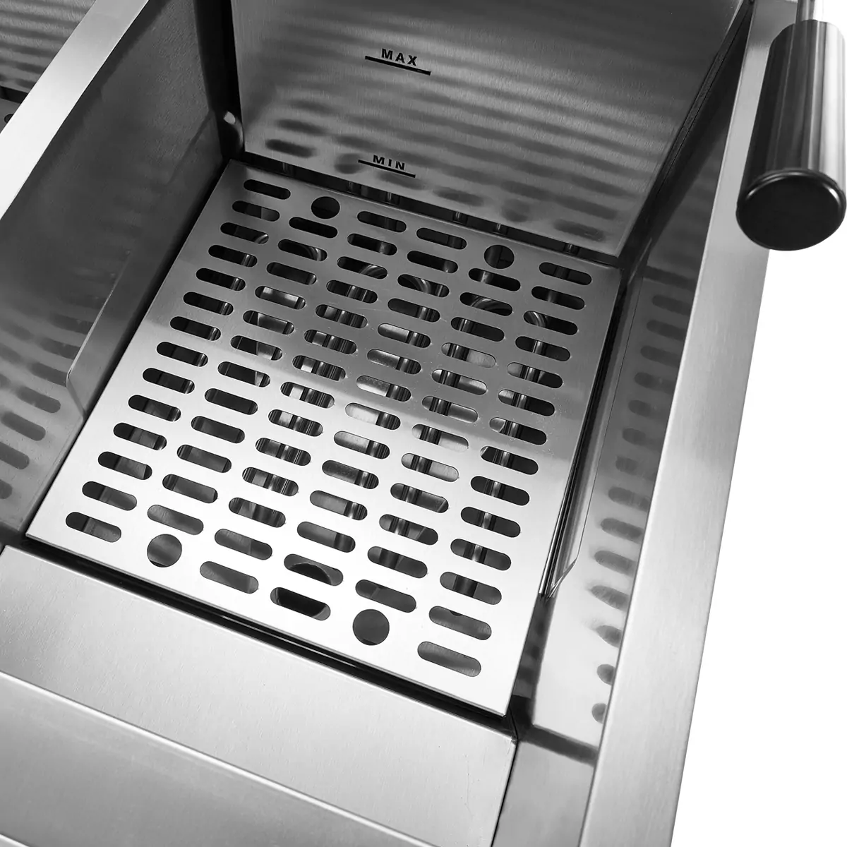 EF001-SX commercial fryer MIN MAX oil level indicator