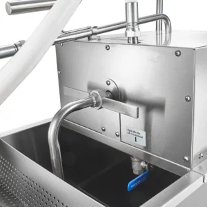 Stainless steel oil filtration system detail of portable fryer filter machine