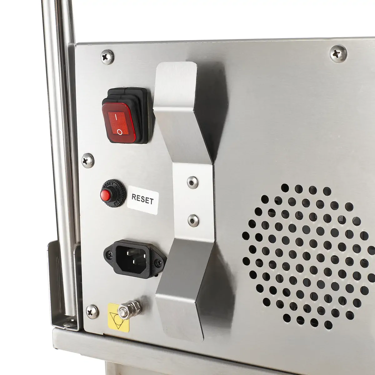 Portable fryer oil filter machine control panel with start stop system
