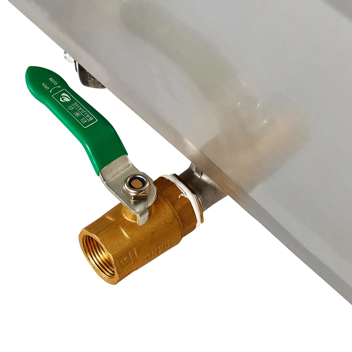 Stainless steel oil drain valve for commercial fryer filtration machine