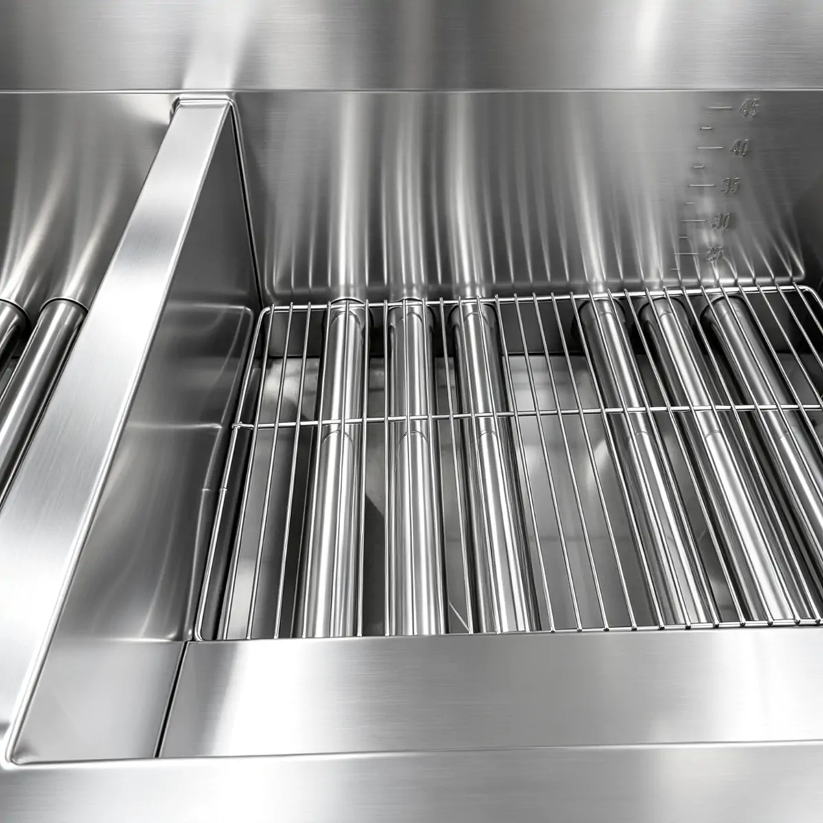 HW-RQ-WG001-E 22.5L dual tank fryer MIN MAX marks