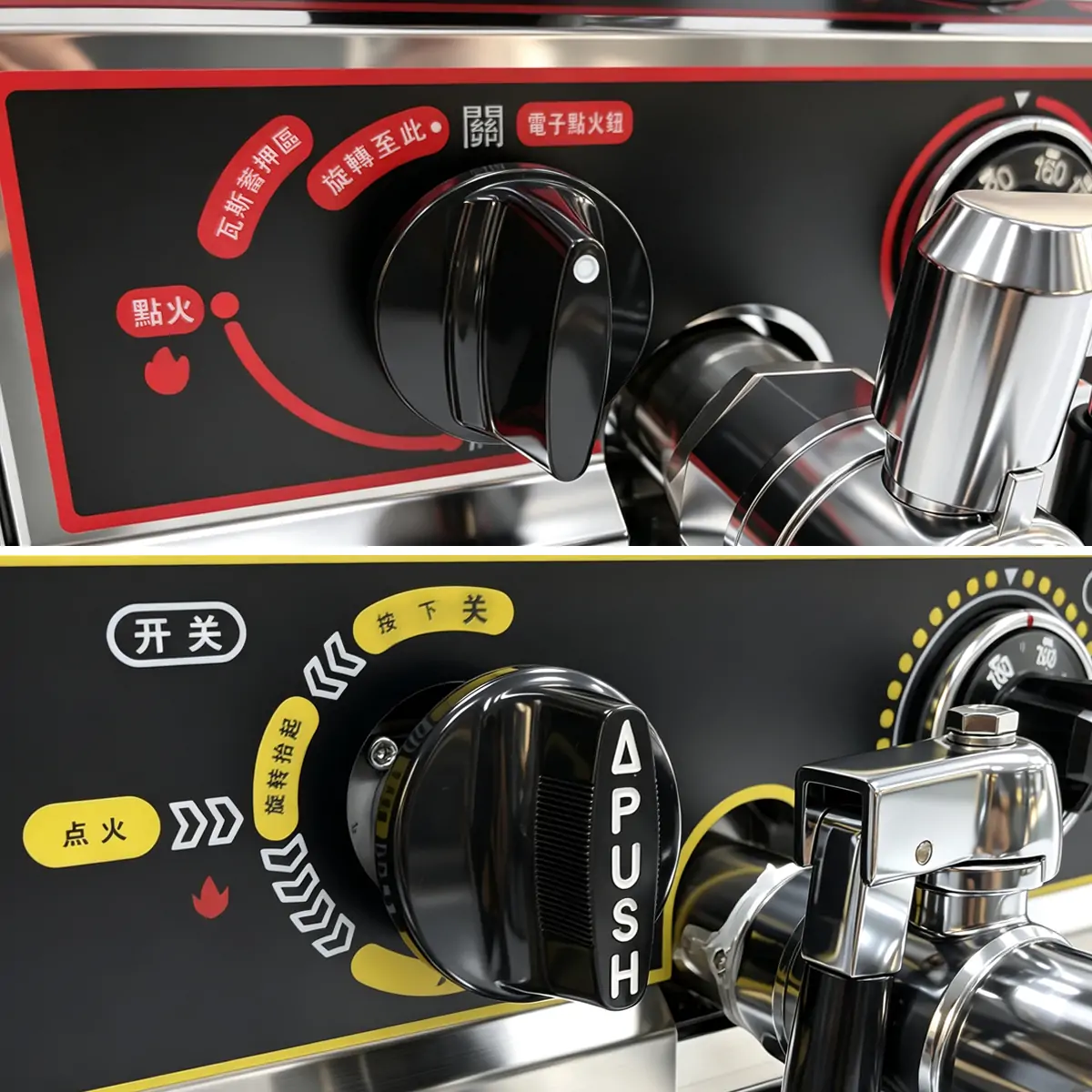 HW-RQ-WG001-D/E dual tank fryer control options