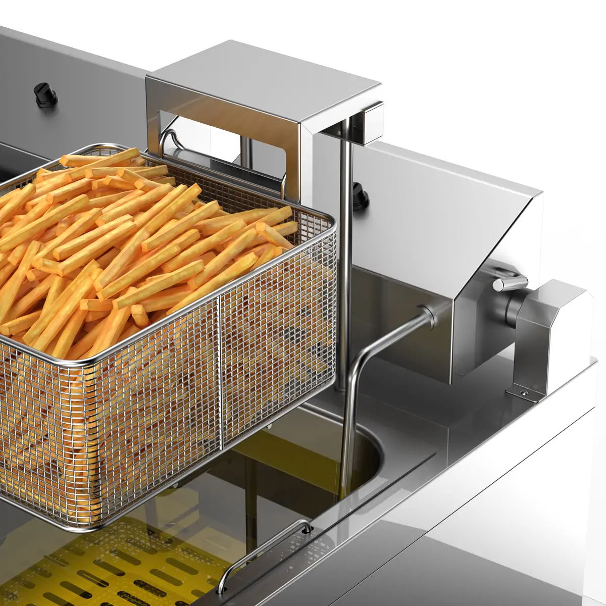 EF023 C EF024 C automatic lifting fryer supplier independent basket structure