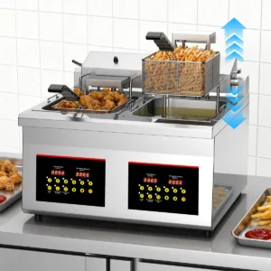 EF023 C EF024 C automatic lifting fryer supplier dual basket lifting system